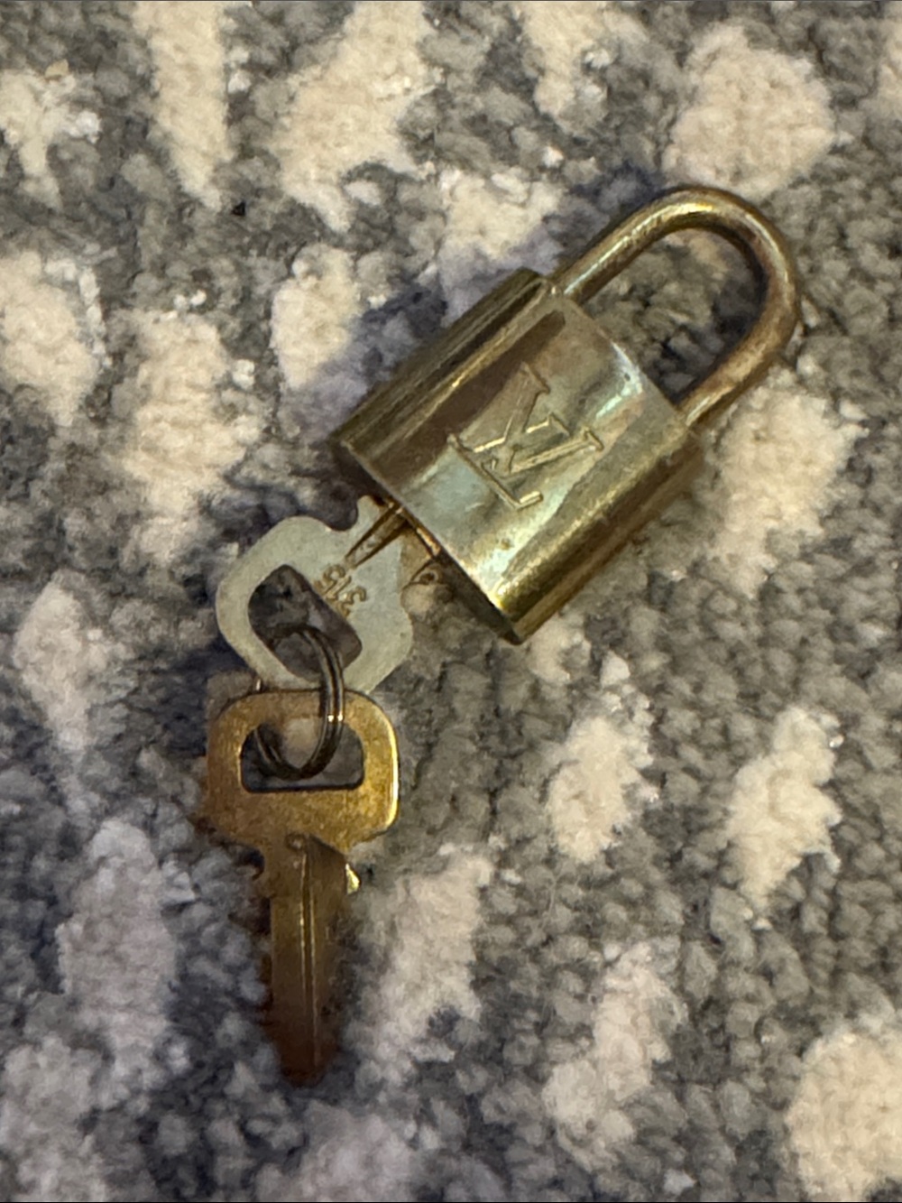 Louis Vuitton Gold-Tone Signature Padlock with Key